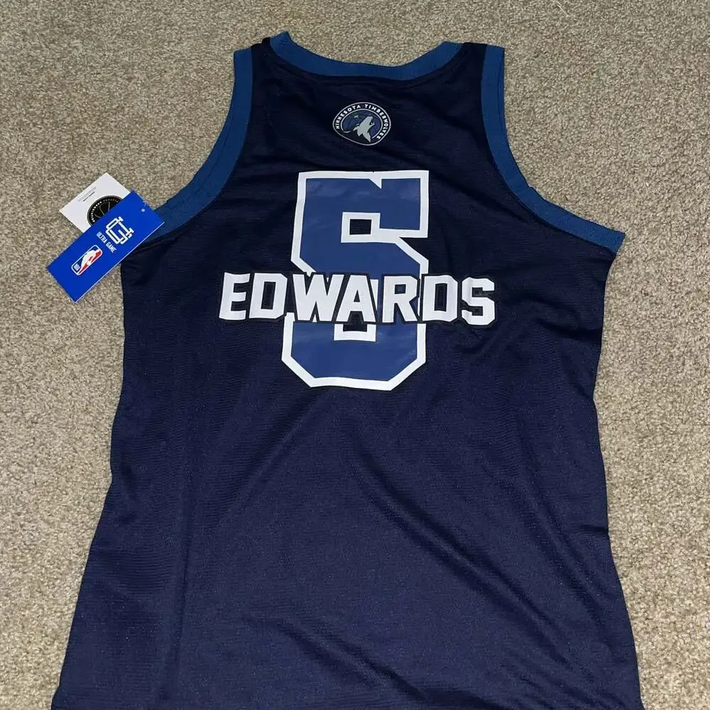 NBA Navy Minnesota Timberwolves Sleeveless Jersey - Picture 2 of 2